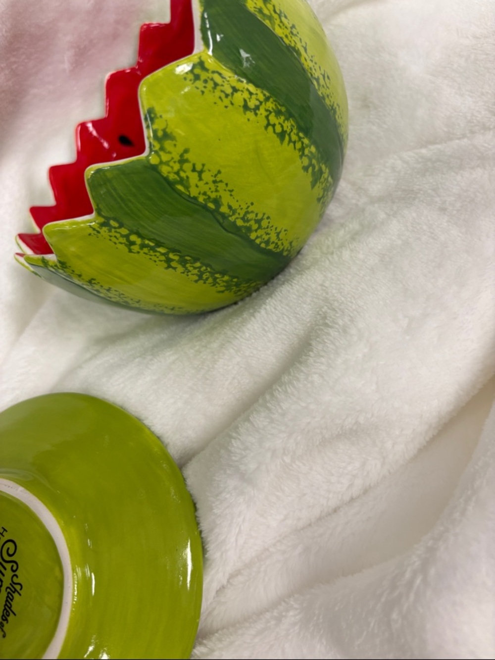Watermelon Ceramic Spoon Rest and Dip Bowl Set - Picture 6 of 8
